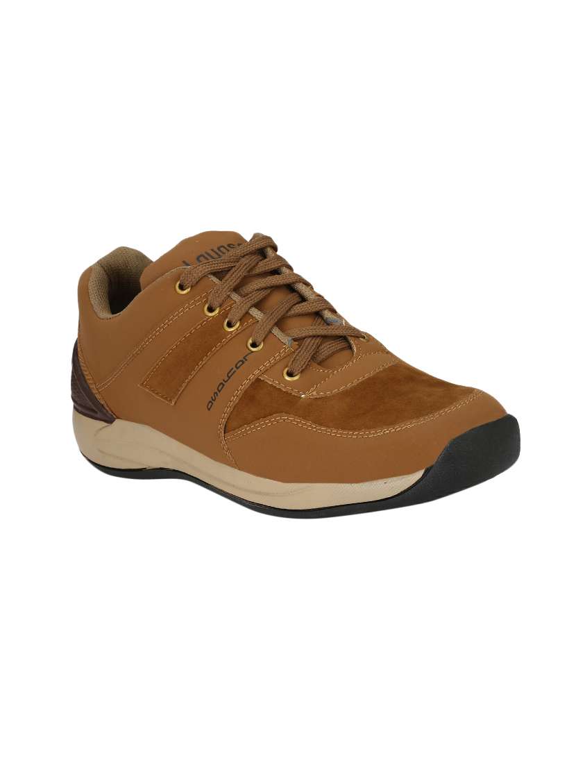 Buy online Brown Leatherette Lace Up Shoe from Casual Shoes for