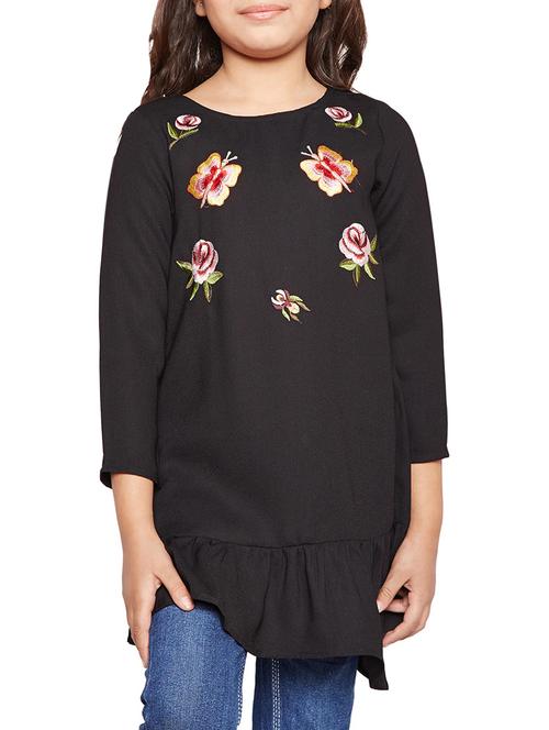 black cotton blend top - 14929378 -  Standard Image - 0