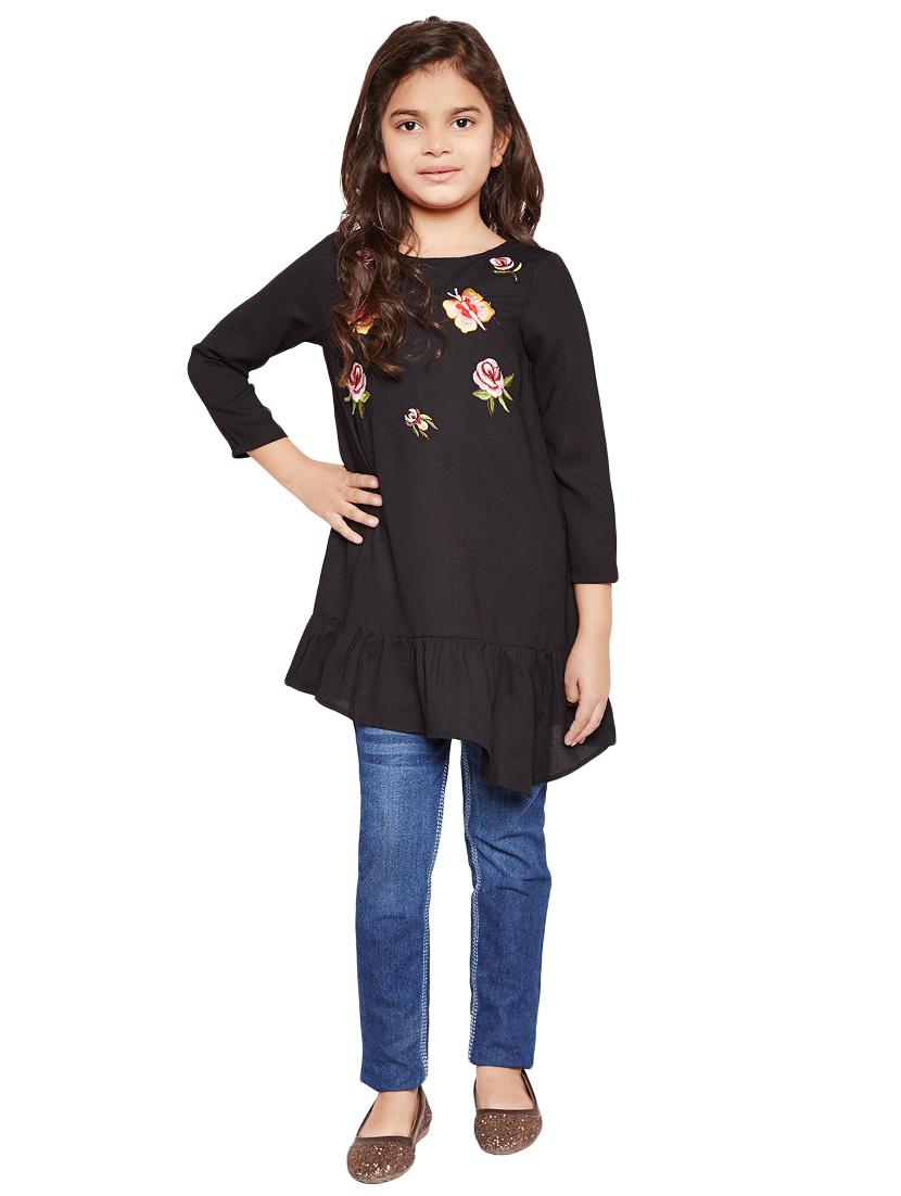 black cotton blend top - 14929378 - Standard Image - 3
