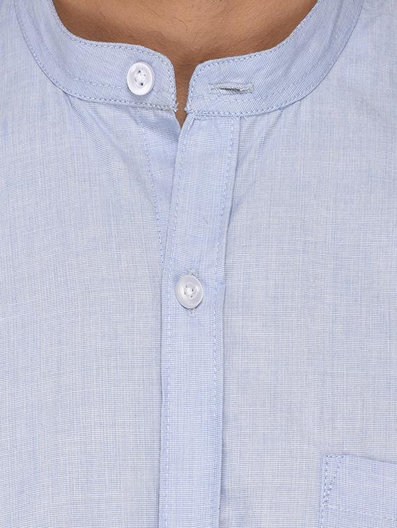 light blue cotton casual shirt - 14929637 - Standard Image - 3
