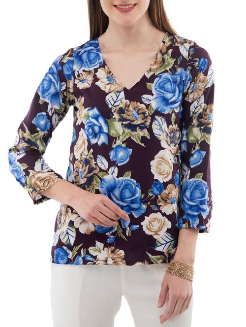 women's straight v neck top - 14930606 -  Standard Image - 0