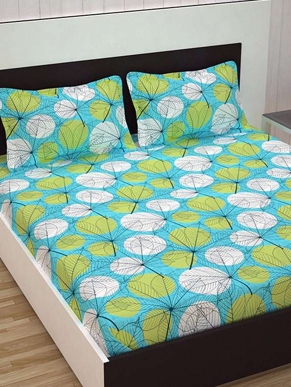 100% cotton double bedsheet with 2 pillow covers