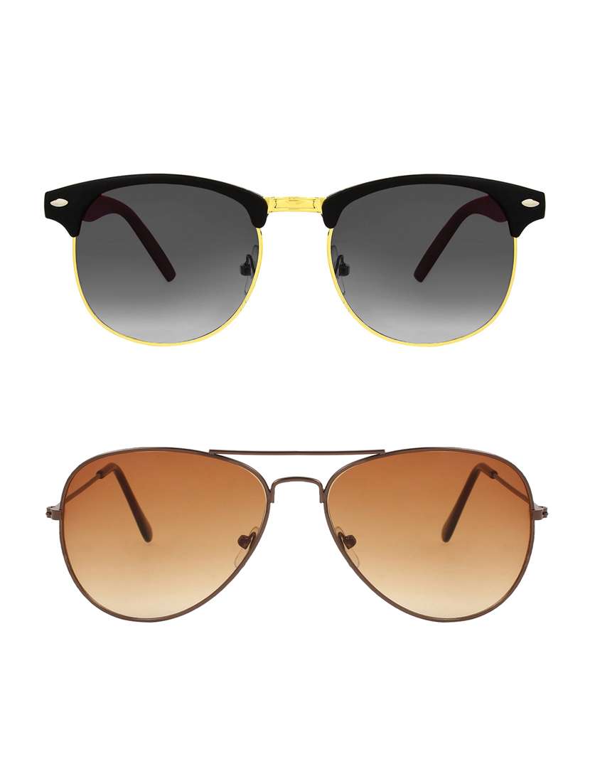 abner combo of clubmaster & aviator sunglasses