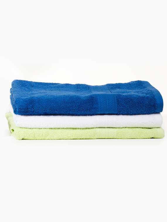 set of 3 cotton bath towel