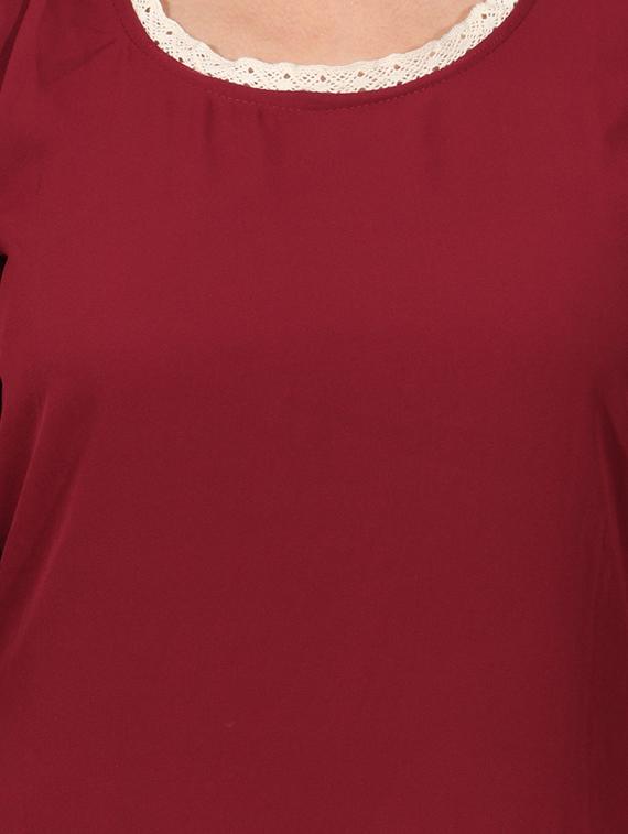 red solid a-line dress - 14931807 - Standard Image - 3