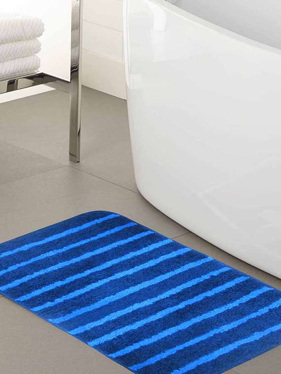 100% cotton bath mat  with anti skid & rubber backing