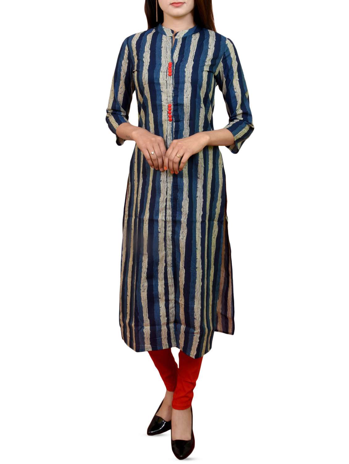 printed straight kurta