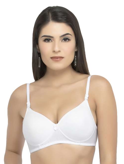 solid white hosery bra - 14938604 -  Standard Image - 0