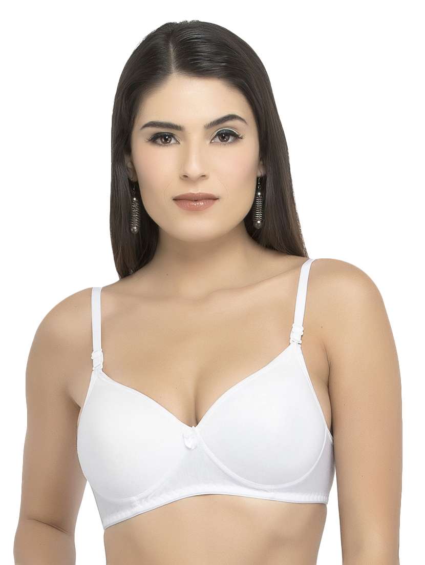 solid white hosery bra - 14938604 -  Zoom Image - 0