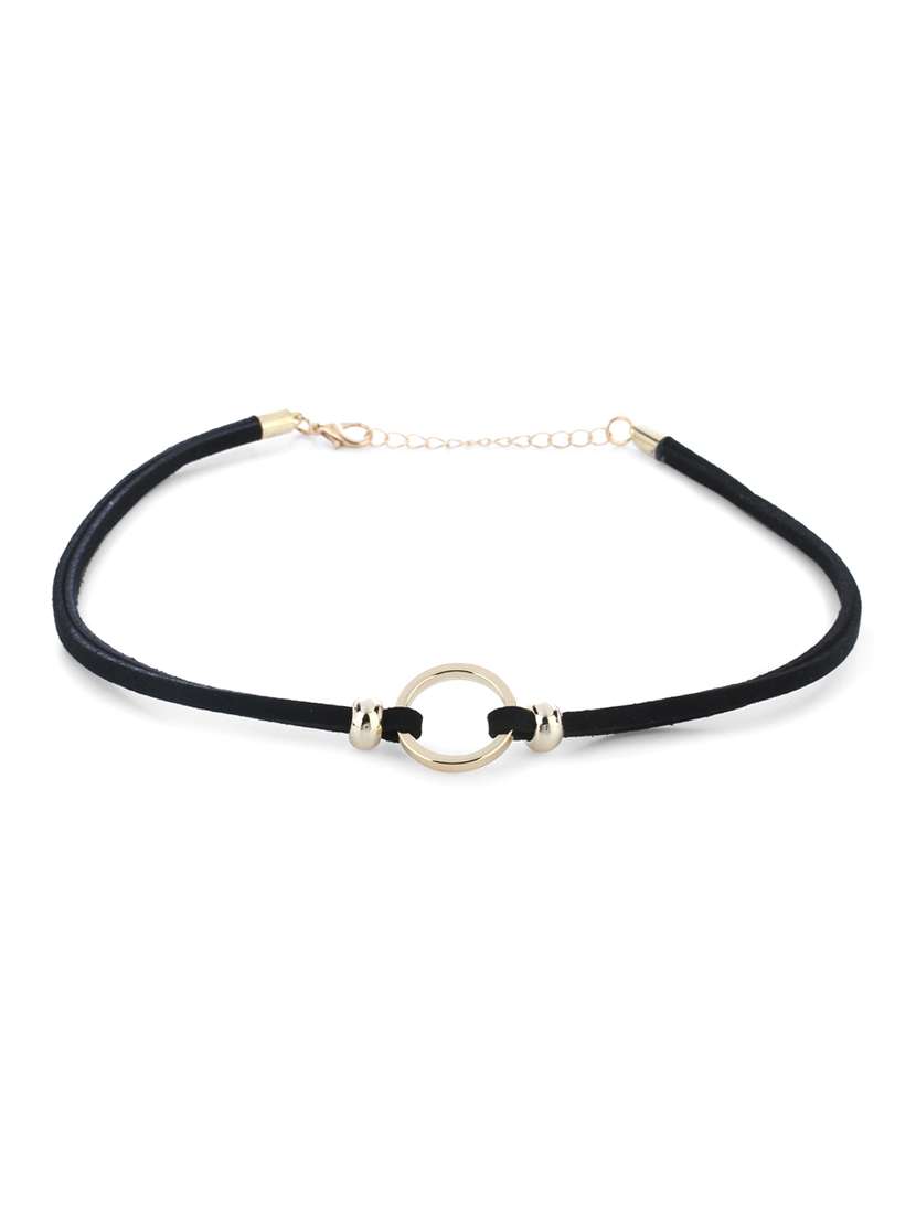 gold metal choker necklace