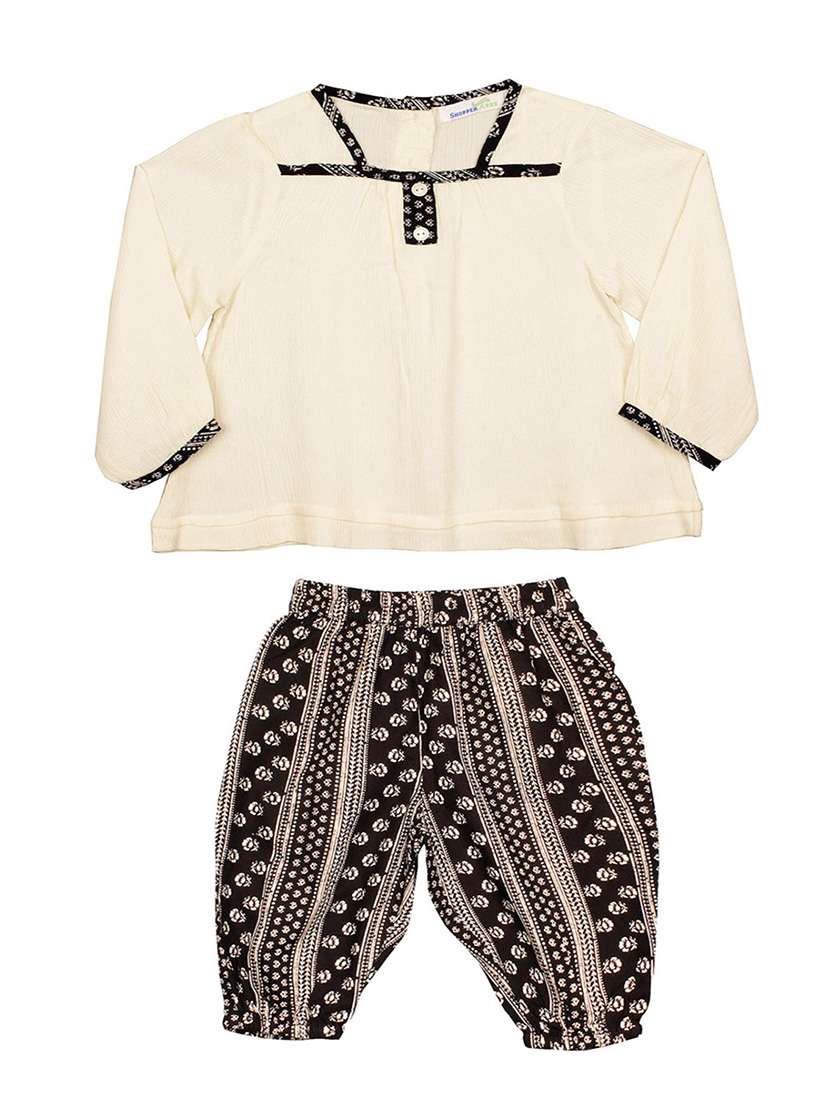 beige rayon full length set