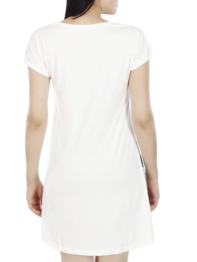 white printed sleepshirt - 14946793 - Standard Image - 3