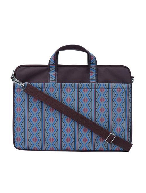 blue polyester laptop bag - 14948071 - Standard Image - 0