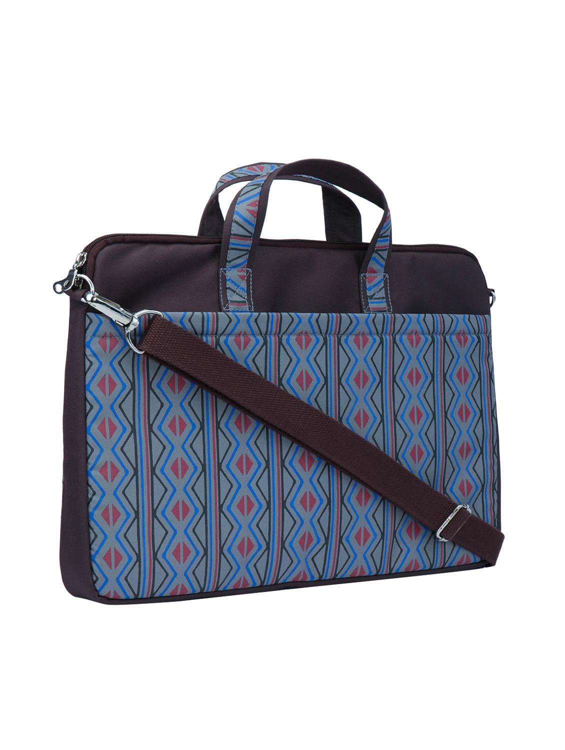 blue polyester laptop bag - 14948071 - Standard Image - 3