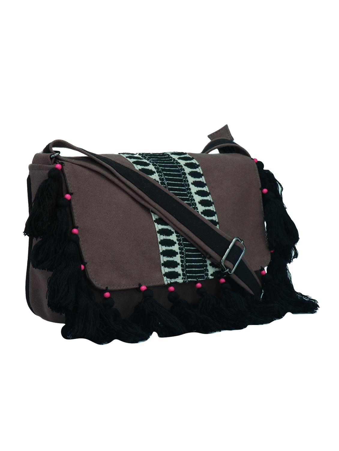 grey canvas sling bag - 14948083 -  Standard Image - 3