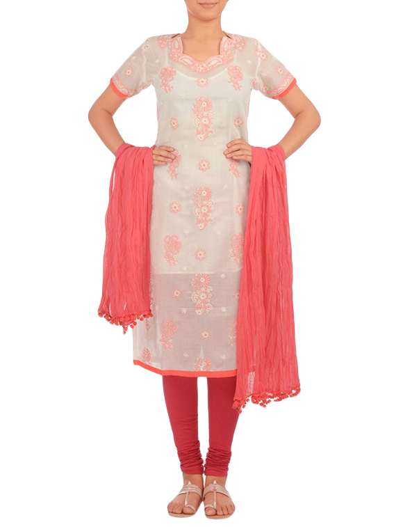 white cotton straight kurta