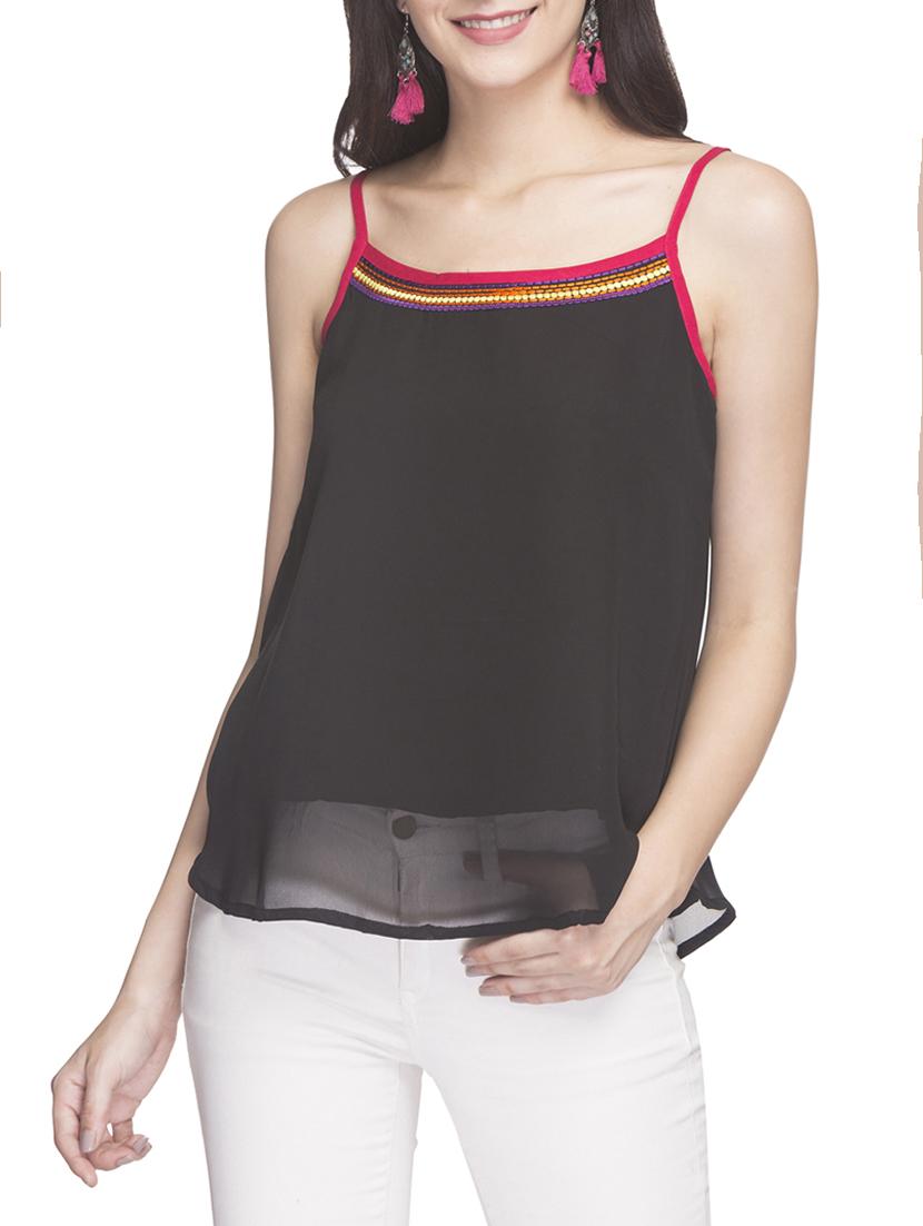 solid black viscose top - 14956354 - Zoom Image - 0