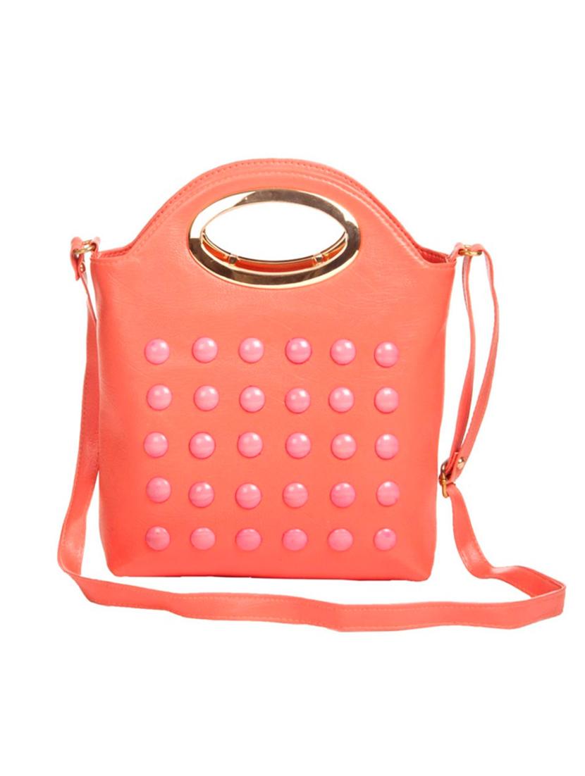 pink leather sling bag - 14956651 - Zoom Image - 0