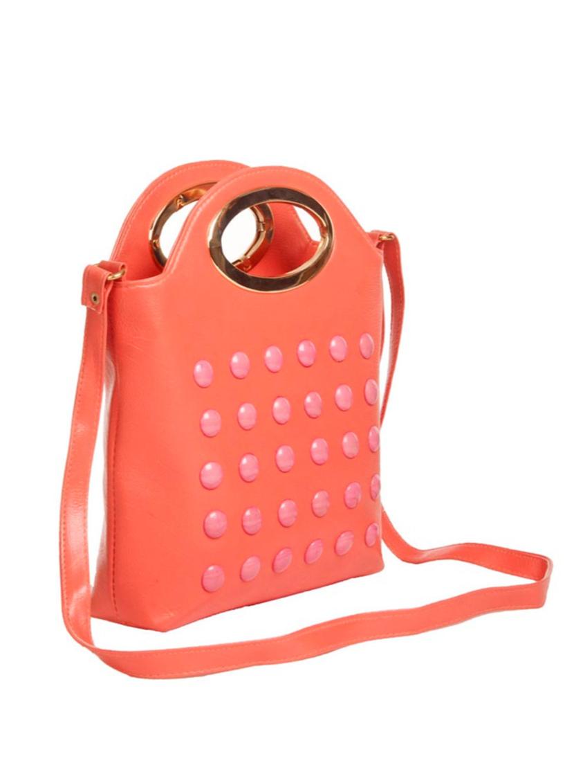 pink leather sling bag - 14956651 - Standard Image - 3