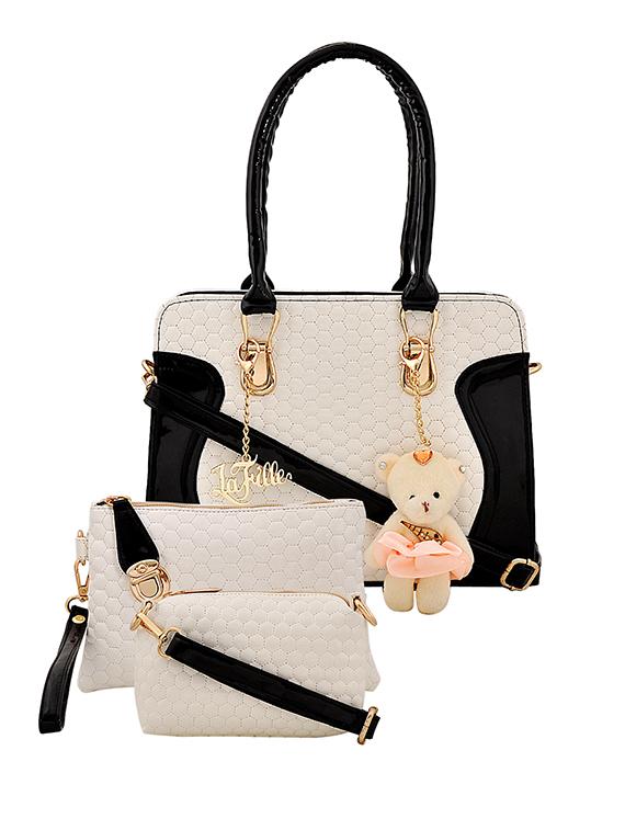 White Leatherette Combo Handbag By Lafille Online Ping For White Leatherette Combo Handbag By Lafille Online Ping For Handbags In India 14957074
