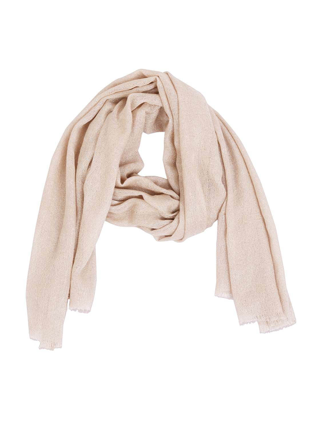 beige solid stole