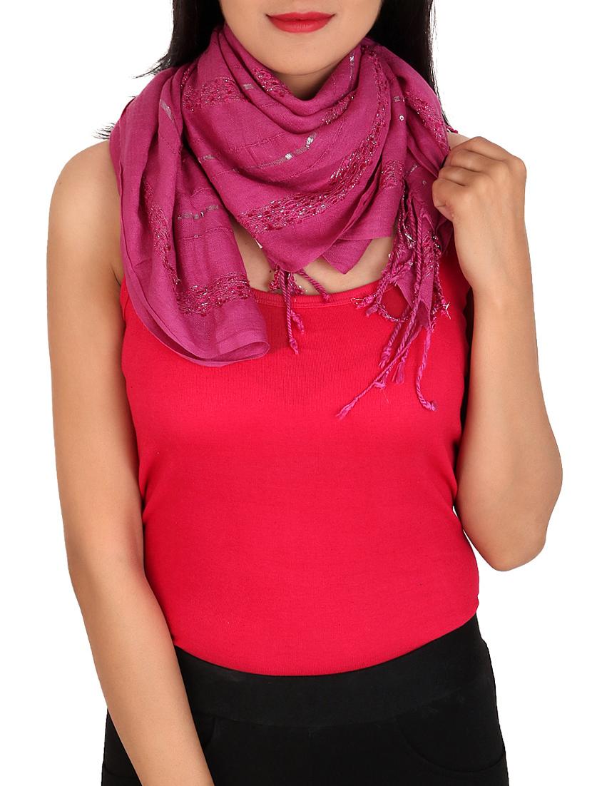 pink embellished stole - 14959079 - Zoom Image - 0