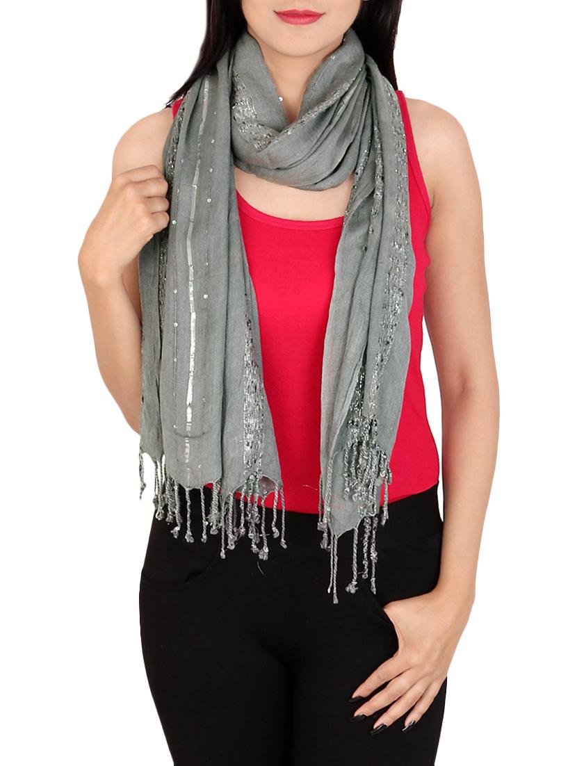 grey embellished stole - 14959090 - Zoom Image - 0