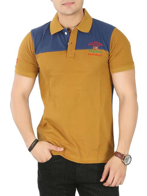 mustard cotton t-shirt - 14959689 - Standard Image - 0