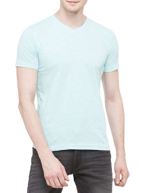 light blue cotton t-shirt - 14961691 - Standard Image - 0