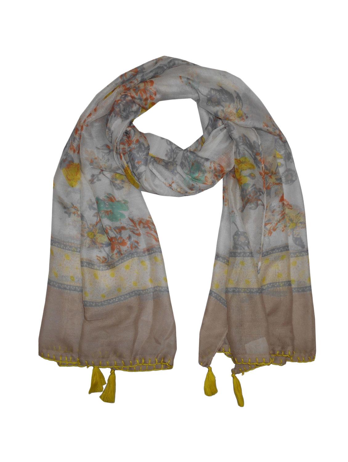beige polyester scarf
