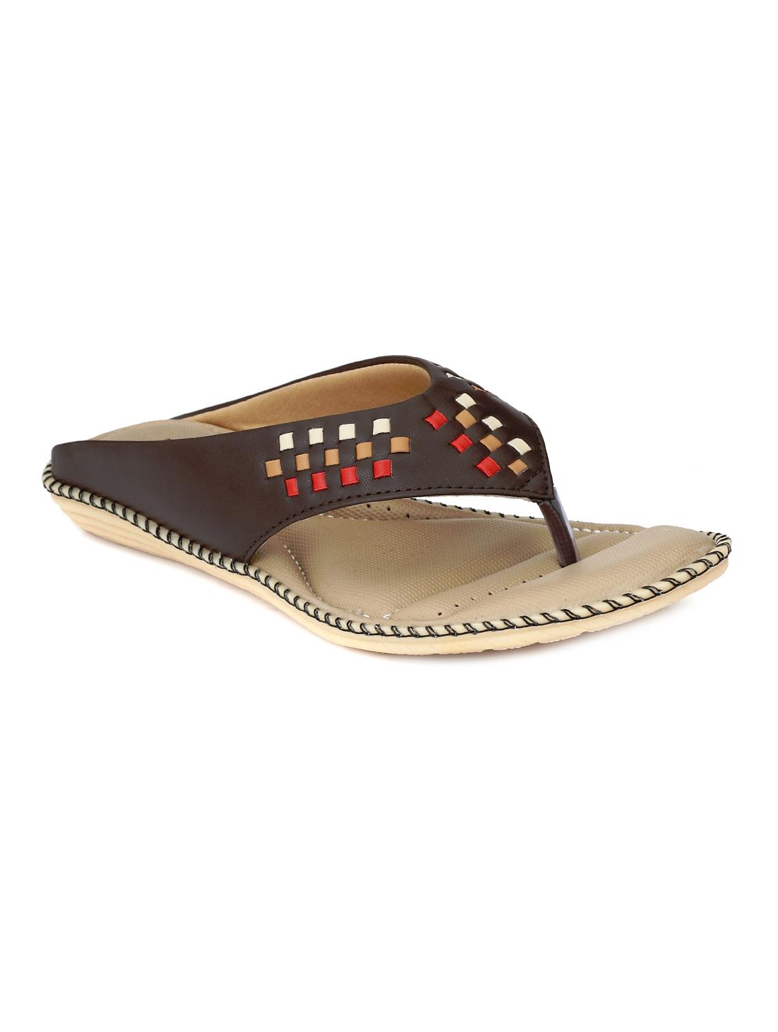 brown leatherette slippers - 14963438 - Zoom Image - 0
