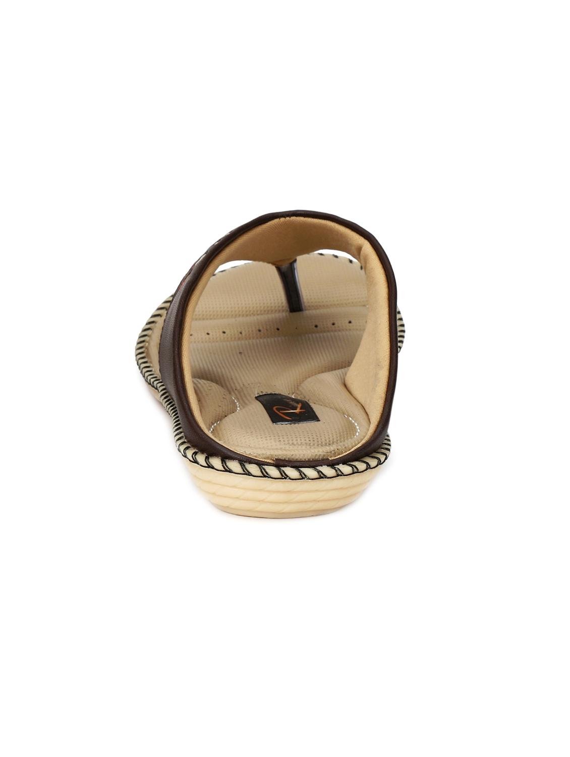 brown leatherette slippers - 14963438 - Standard Image - 3
