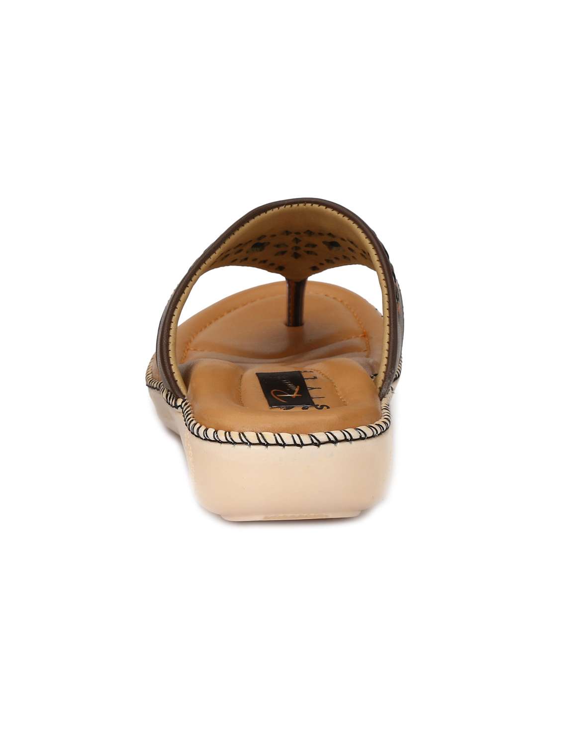 brown leatherette slippers - 14963440 -  Standard Image - 3