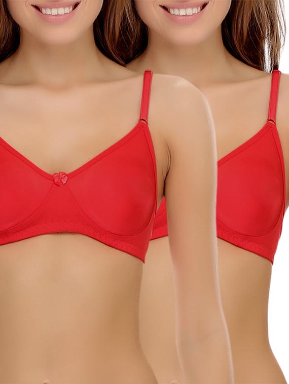set of 2 bow patch bra