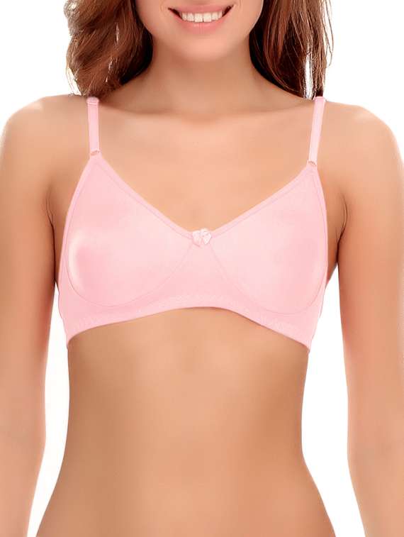 set of 3 bow patch solid bras - 14964782 - Standard Image - 5