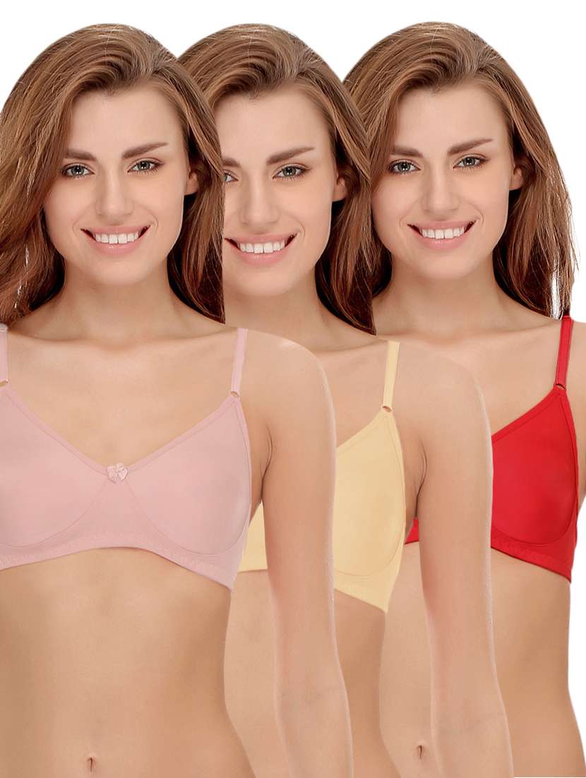 set of 3 bow patch bra - 14964791 - Zoom Image - 0