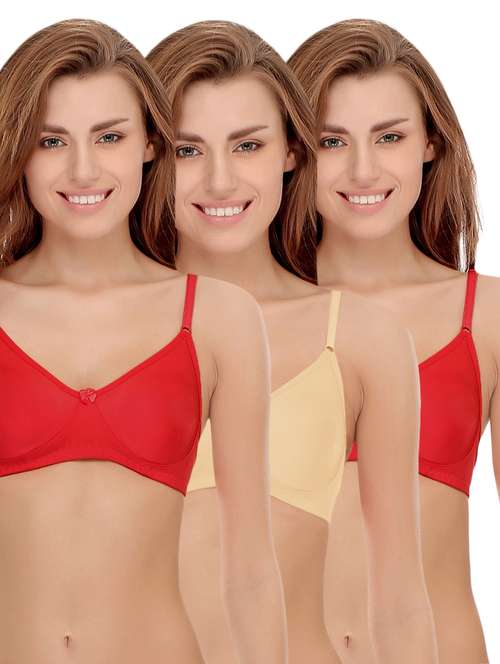 set of 3 bow patch bra  - 14964798 -  Standard Image - 0