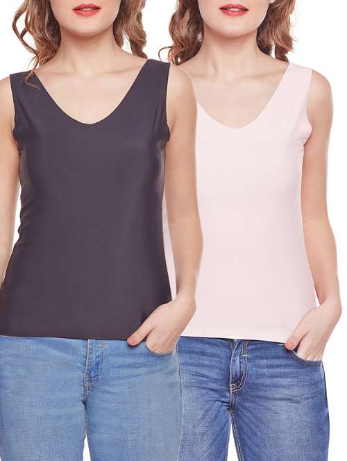 set of 2 multicolored cotton camisole - 14966807 -  Standard Image - 0