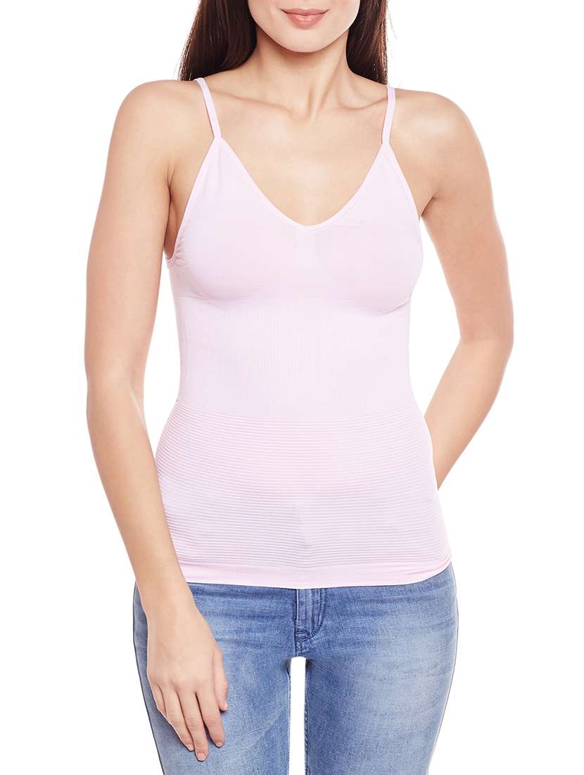 solid pink cotton camisole