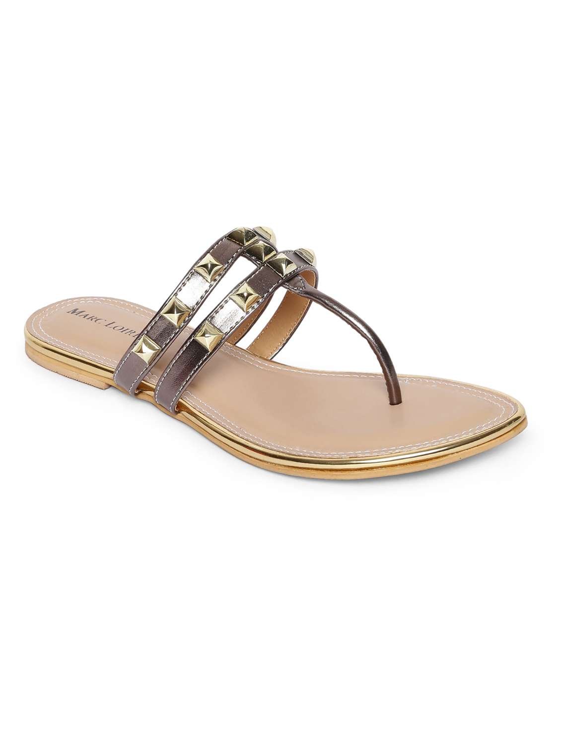 grey t-strap sandals