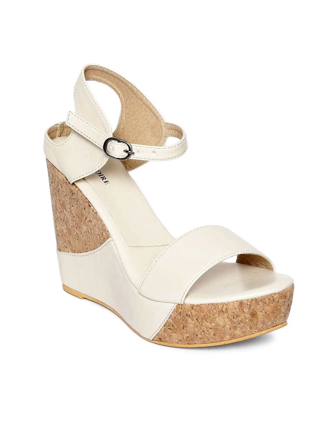 white ankle strap wedge