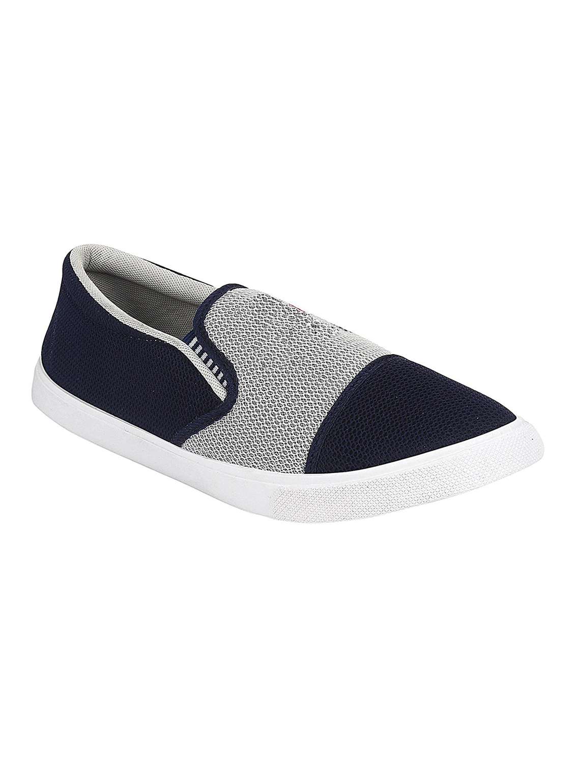 blue & grey mesh casual slipon
