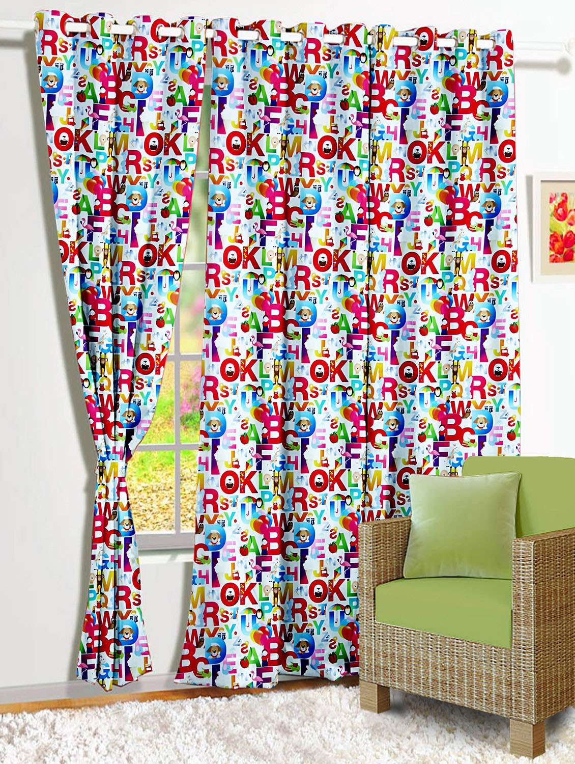 1 pc digital print window curtain-5 feet