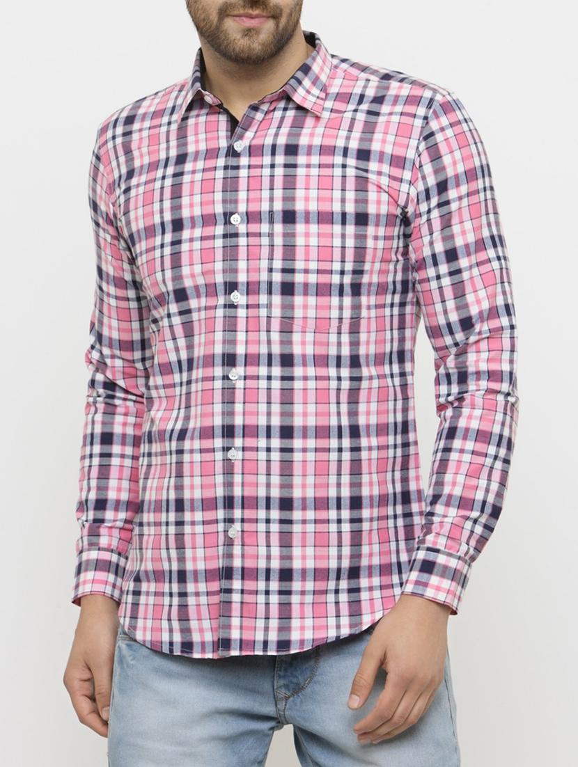 pink cotton casual shirt - 14971537 -  Zoom Image - 0