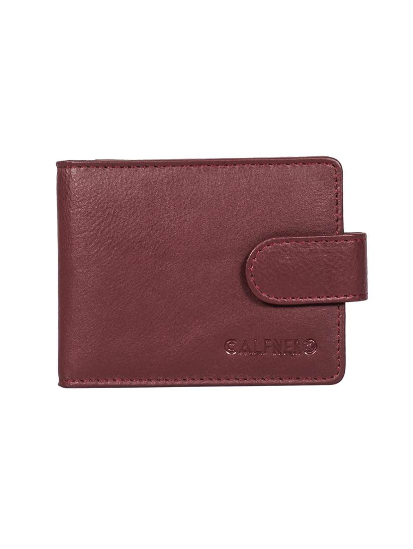 maroon leather wallet - 14973786 -  Zoom Image - 0