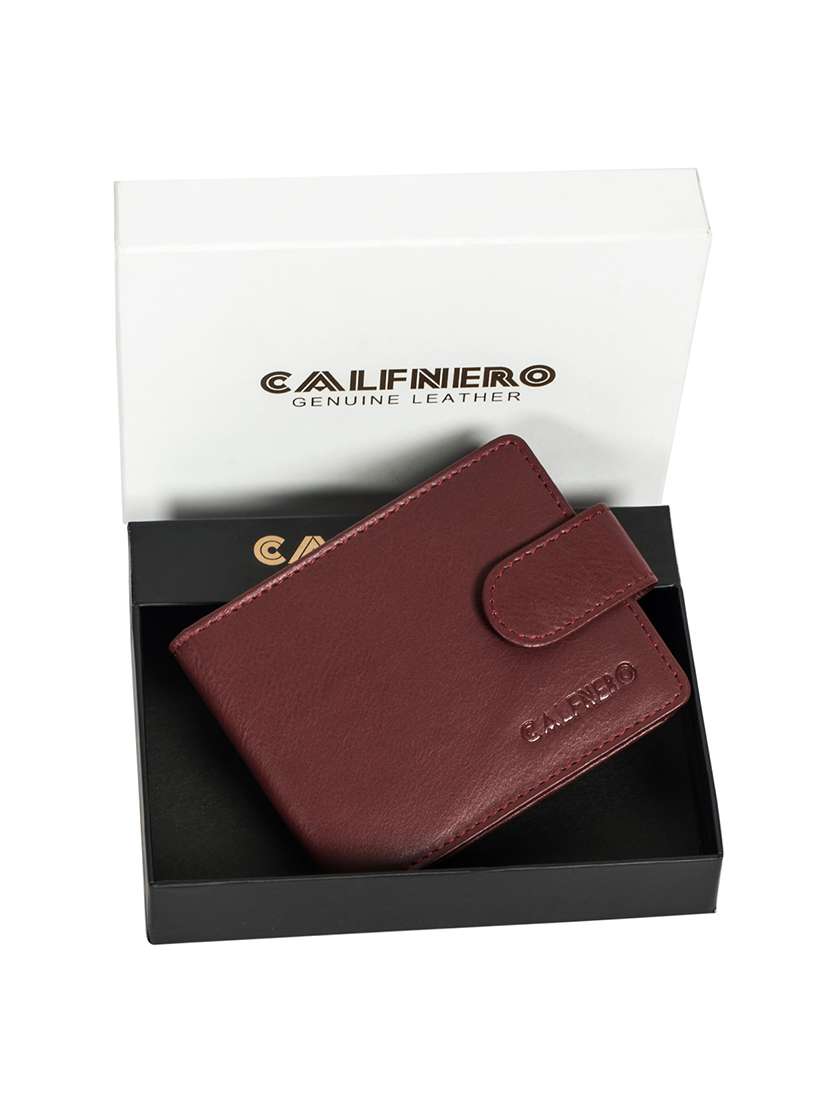 maroon leather wallet - 14973786 - Standard Image - 3