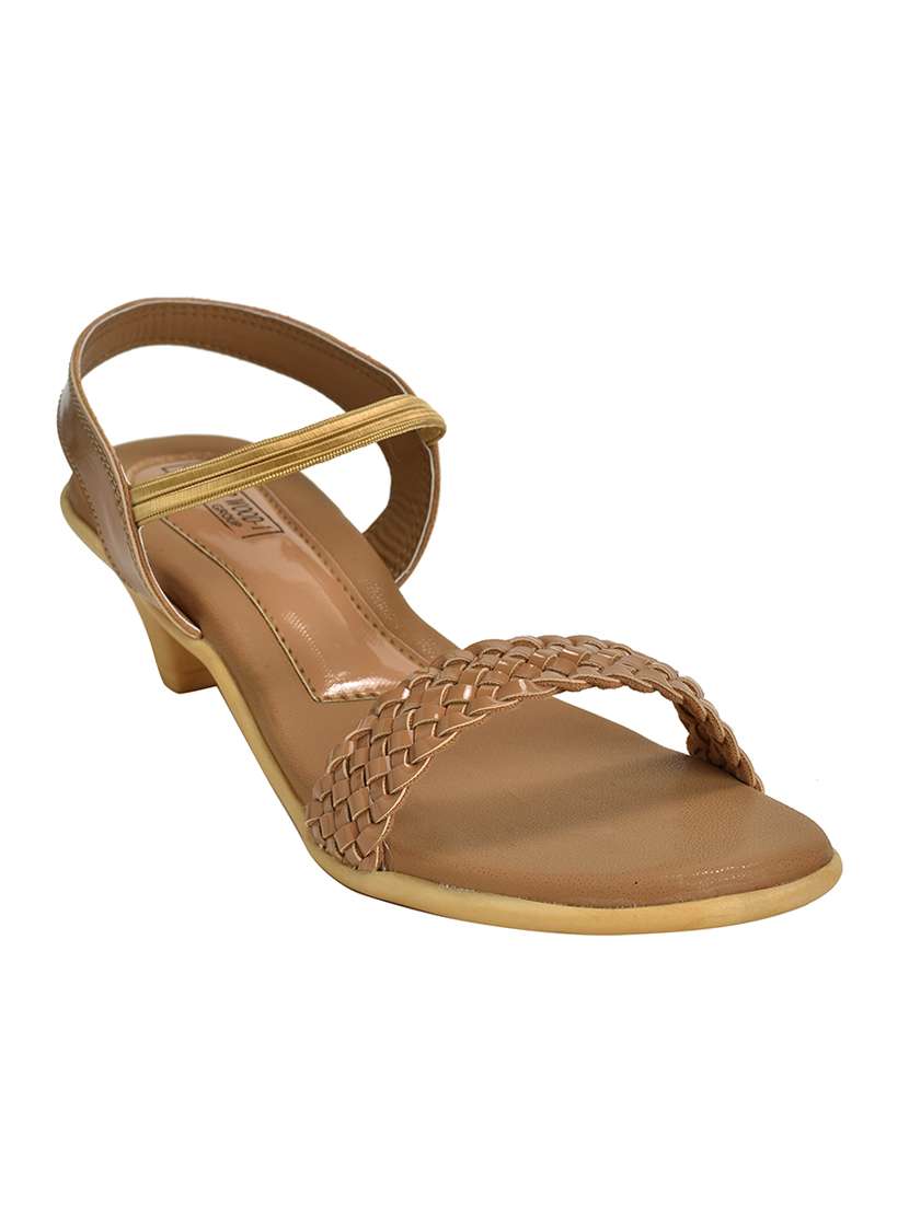 tan pu back strap sandals