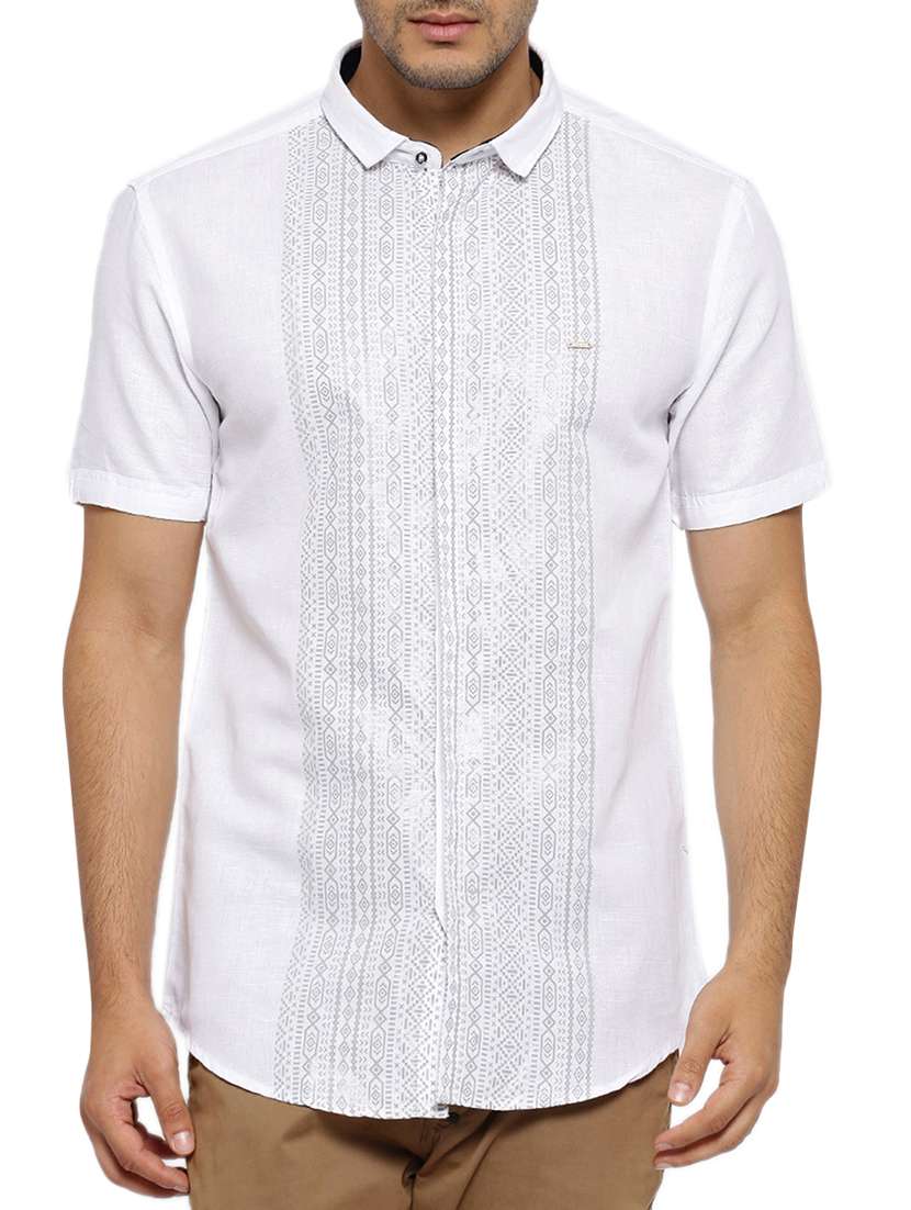 white linen casual shirt - 14987048 -  Zoom Image - 0