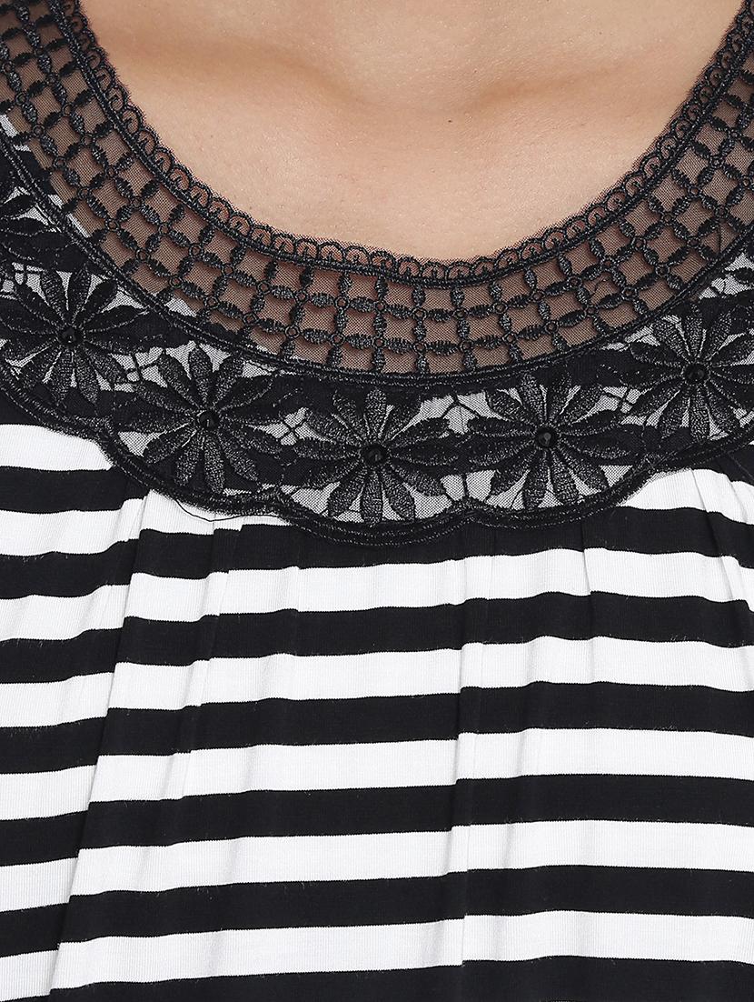 women's straight round neck top - 14987469 - Standard Image - 3
