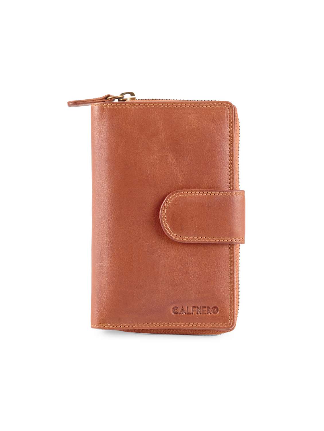 brown leather regular clutch - 14988053 - Zoom Image - 0